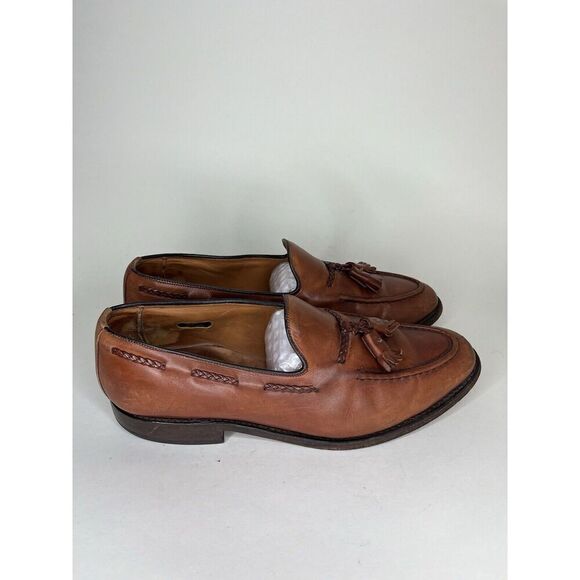 allen edmonds brookwood Loafers Tassel Men Size 9E Brown Leather - Picture 1 of 14